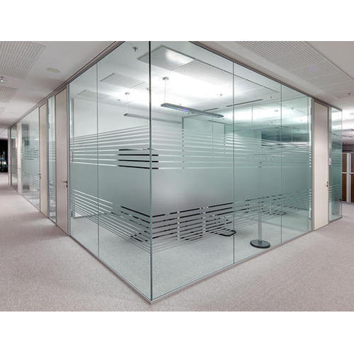 Conference Room Glass Partition Decorative Stripe Film