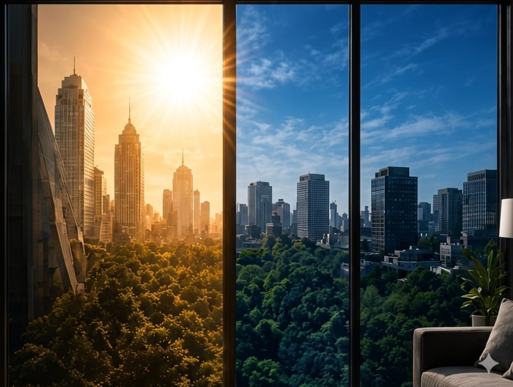 Before and After Gaurav Glass Film comparison